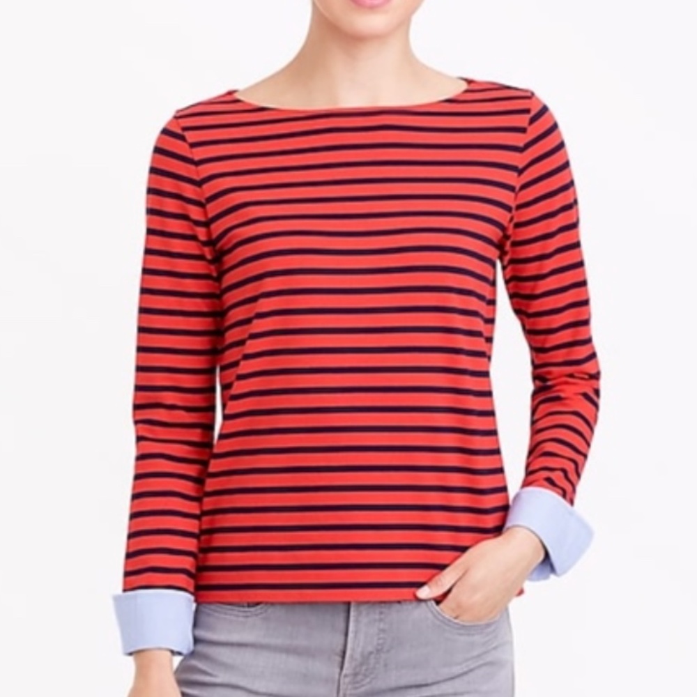 J. Crew Striped Shirt w/ Built-in Cuffs